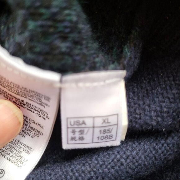 Brooks Brothers Italian Yarn L Merino Wool Sweater Vest Blue Tartan Plaid Preppy - Picture 8 of 12